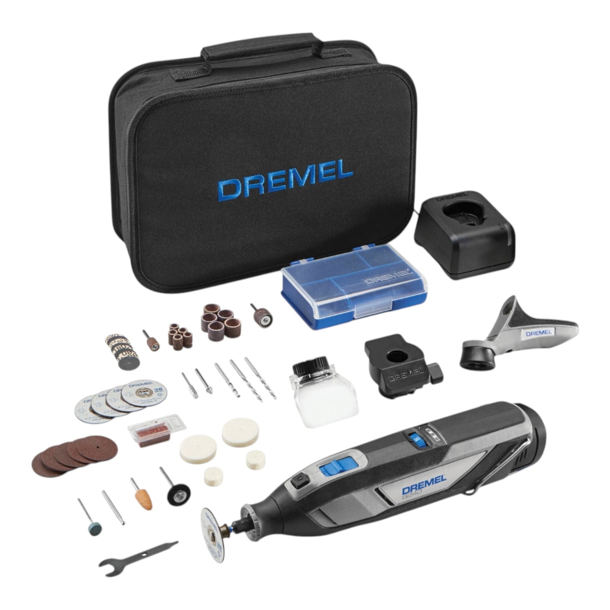 Dremel 8240 3 45 Akku Multifunktionswerkzeug 12 V F0138240JF 1x Akku 2 0 Ah Ladegeraet 45 tlg Zubehoer Set 0 - toolbrothers