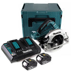 Makita DHS 782 PM2J Akku Handkreissäge 36V (2x18V) 190 mm Brushless im Makpac + 2x 4,0 Ah Akku + Doppelladegerät - Toolbrothers