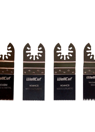 WellCut MT-4 Multi Tool Werkzeugklingen-Set 4-teilig Universal Zubehör OIS Long Life - Toolbrothers