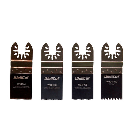 WellCut MT-4 Multi Tool Werkzeugklingen-Set 4-teilig Universal Zubehör OIS Long Life - Toolbrothers