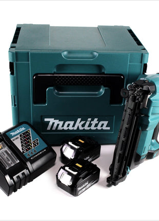 Makita DBN 600 RTJ Akku Stauchkopfnagler 18 V + 2x Akku 5,0Ah + Ladegerät + Makpac - Toolbrothers