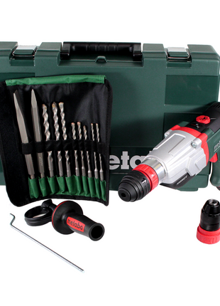 Metabo UHEV 2860-2 Quick Multihammer 1100 W 3,4 J SDS Plus ( 600713510 ) mit Meißel und Bohrer 10tlg. - Toolbrothers