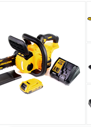 DeWalt DCM 565 D1 Akku Kettensäge 18V + 1x Akku 2,0 Ah + Ladegerät - Toolbrothers