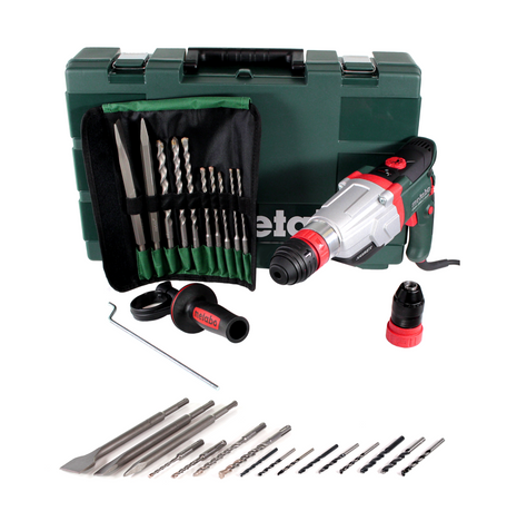 Metabo UHEV 2860-2 Quick Multihammer 1100 W 3,4 J SDS Plus ( 600713510 ) mit Meißel und Bohrer 26tlg. - Toolbrothers