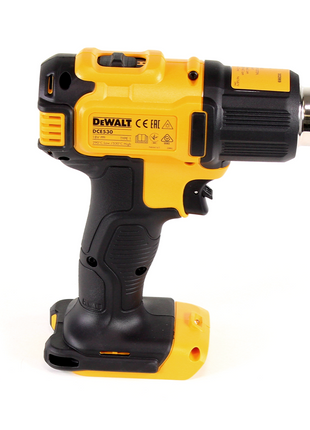 DeWalt DCE 530 D2 Akku Heißluftpistole 18V 530°C + 2x Akku 2,0Ah + 1x Lader+ Flächen- und Reflektordüse - Toolbrothers