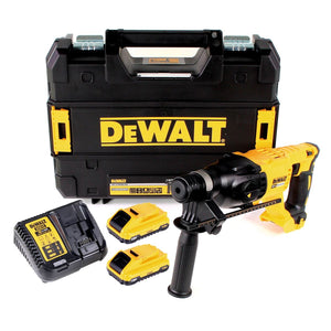 DeWalt DCH 133 L2 Akku Kombihammer 18V 2,6J SDS plus Brushless + 2x Akku 3,0Ah + Ladegerät + TSTAK