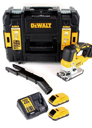 DeWalt DCS 334 L2 Akku Pendelhub Stichsäge 18V Brushless + 2x Akku 3,0Ah + Ladegerät + TSTAK - Toolbrothers