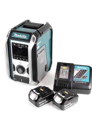 Makita DMR 115 RT Akku Baustellenradio 12V - 18V  Bluetooth DAB+ IP65- + 2x Akku 5,0 Ah + Ladegerät - Toolbrothers