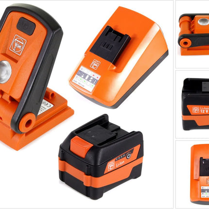 FEIN ALED 12 Akku LED - Lampe 12-18V + 1x Akku 6,0Ah 12V + Schnell Ladegerät ALG 50 - Toolbrothers
