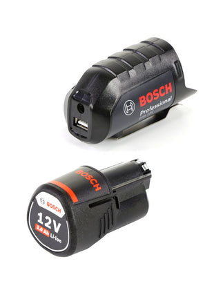 Bosch USB Power Set 12V 1x 3,0Ah Akku + GAA 12V Akku USB Ladegerät Aufsatz Adapter - Toolbrothers