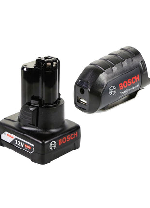 Bosch USB Power Set 12V 1x 6,0Ah Akku + GAA 12V Akku USB Ladegerät Aufsatz Adapter - Toolbrothers