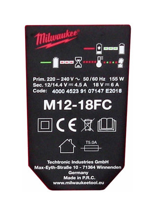 Milwaukee M18NRG-902 Akku Starter Set 18V mit 2x M18 B9 Akku 9,0Ah + M12-18FC Ladegerät ( 4933451422 ) - Toolbrothers