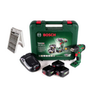 Bosch Heimwerker PSR 1800 Li-2 3X 18 V Akku Bohrschrauber + 25tlg. Bit Bohrer Set + 3 x Akku 1,5Ah + Ladegerät + Koffer - Toolbrothers