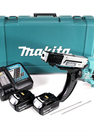 Makita DFR 750 RGE Akku Magazinschrauber 18 V 45-75mm + 2x Akku 6,0Ah + Ladegerät + Koffer - Toolbrothers