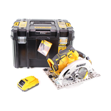 DeWalt DCS 572 NT Akku Handkreissäge 18V 184 x 16 mm + 1x Akku 3,0Ah + T-STAK - ohne Ladegerät - Toolbrothers