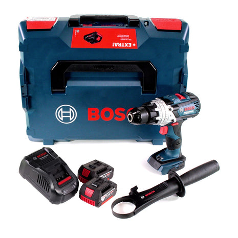 Bosch GSB 18V-110 C Akku Schlagbohrschrauber Professional 18V 110 Nm + 2x Akku 5,0 Ah + Ladegerät + L-Boxx