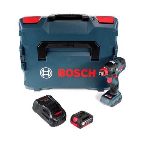 Llave de impacto rotativa a batería Bosch GDX 18V-200 C 18V 200Nm sin escobillas + módulo de conectividad Bluetooth GCY 30-4 + 1x batería 3.0Ah + cargador + L-Boxx