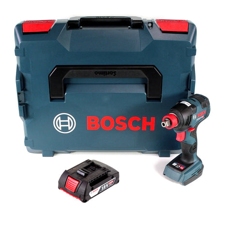 Llave de impacto rotativa a batería Bosch GDX 18V-200 C 18V 200 Nm sin escobillas + 1x batería 2.0Ah + L-Boxx - sin cargador