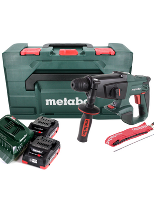 Metabo KHA 18 LTX Perforateur burineur sans fil 18V 2,2J SDS Plus + 2x Batteries 4,0 Ah + Chargeur + Coffret de transport MetaLoc ( 600210910 )