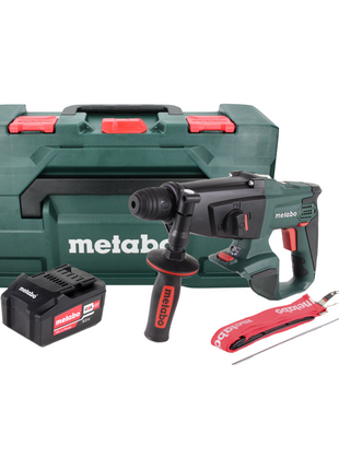 Metabo KHA 18 LTX Akku Kombihammer 18V 2,2J SDS Plus + 1x Akku 5,2 Ah + metaBOX - ohne Ladegerät