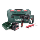 Marteau combiné à batterie Metabo KHA 18 LTX 18V 2,2J SDS Plus + 2x batterie 5,2 Ah + chargeur + métaBOX