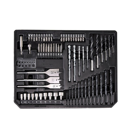 Makita DDF 484 SGX4 Akku Schlagschrauber 18V 54Nm Brushless + 1x Akku 6,0Ah + Ladegerät + 70tlg. Bit Bohrer Set + Koffer