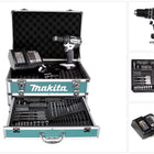 Makita DHP 482 W SMX4 Akku Schlagbohrschrauber 18V 62Nm + 1x Akku 4,0Ah + Ladegerät + 70tlg. Bit Bohrer Set + Koffer