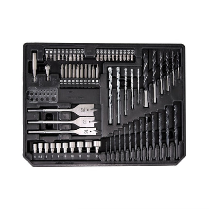 Makita DDF 451 SGX4 Akku Bohrschrauber 18V 80Nm + 1x Akku 6,0Ah + Ladegerät + 70tlg. Bit Bohrer Set + Koffer