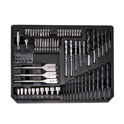 Makita DDF 483 STX4 Akku Bohrschrauber 18V 40Nm Brushless + 1x Akku 5,0Ah + Ladegerät + 70tlg. Bit Bohrer Set + Koffer