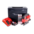 Milwaukee M18 FJS-501M Akku Stichsäge 18V Brushless + 1x Akku 5,0Ah + Ladegerät + 5x Stichsägeblatt + M-Box
