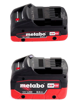 Metabo Basis Set LIHD + 2x Akku 4,0 Ah + 2x Akku 8,0 Ah + 2x Ladegerät + Metaloc