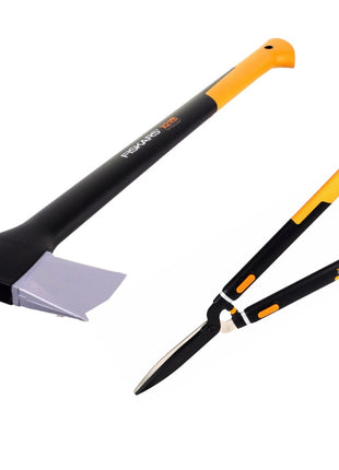 Fiskars X21 Axt Spaltaxt - L 3D 71cm 1,6kg ( 1015642 ) + Fiskars Teleskop Heckenschere HS86 ( 1013565 ) SmartFit für Hecken und Büsche 68 cm auf 93 cm