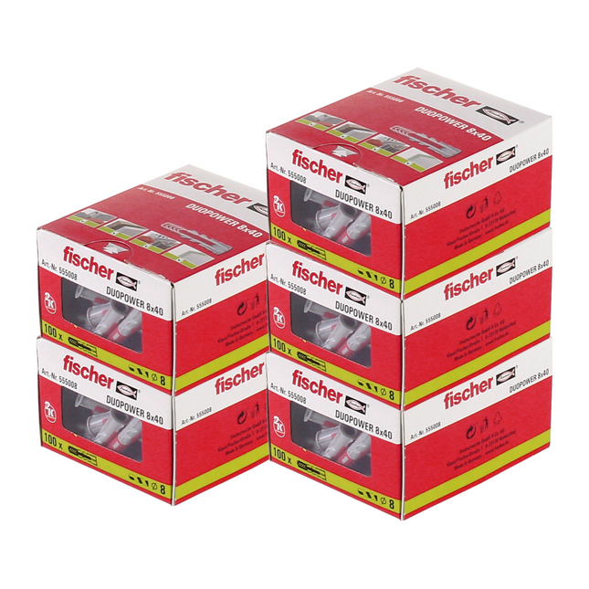 Fischer Spreizdübel DUOPOWER 8x40mm 500 Stk. ( 5x 555008 )