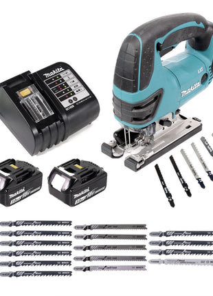 Makita DJV 180 SF Akku Stichsäge 18V + 2x Akku 3,0Ah + Ladegerät + 21x Stichsägeblatt