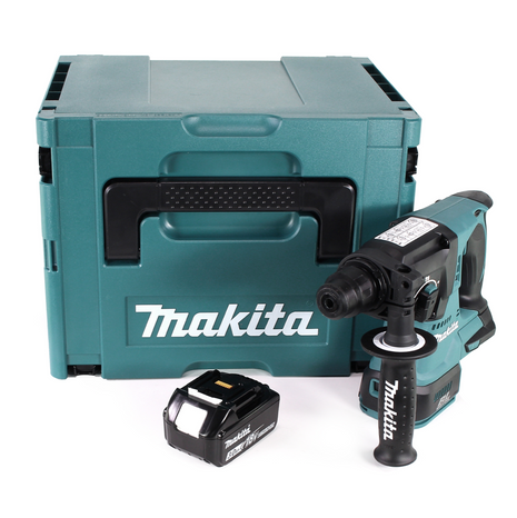 Taladro percutor inalámbrico Makita DHR 242 F1J 18V 2.0J SDS-plus sin escobillas + 1x batería 3.0Ah + Makpac - sin cargador