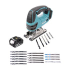 Makita DJV 180 F1 Akku Stichsäge 18V + 1x Akku 3,0Ah + 21x Stichsägeblatt - ohne Ladegerät