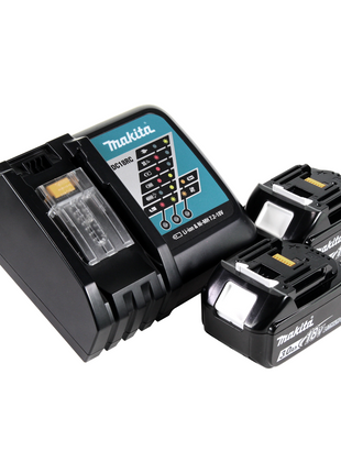 Taladro percutor a batería Makita DHR 242 RFJ 18V 2.0J SDS-plus sin escobillas + 2x batería 3.0Ah + cargador + Makpac