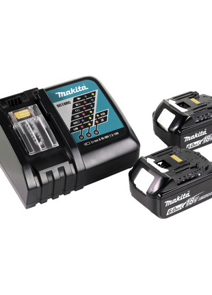 Taladro percutor a batería Makita DHR 242 RGJ 18V 2.0J SDS-plus sin escobillas + 2x batería 6.0Ah + cargador + Makpac