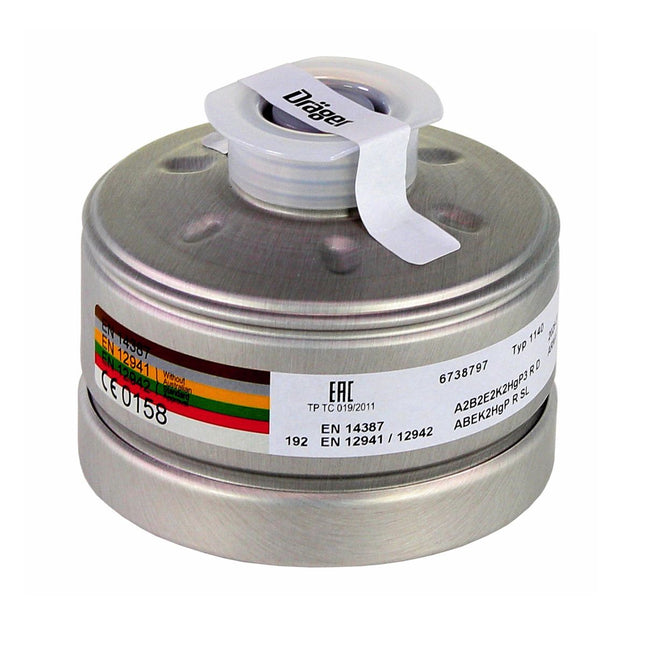 Dräger X-plore Rd40 Atemschutzfilter A2B2E2K2 Hg P3 R D ( 6738797 ) EN148-1 für X-plore 6000 Vollmaske