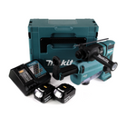 Taladro percutor a batería Makita DHR 182 RWFJ 18V 1.7J SDS-plus sin escobillas + 2x batería 3.0Ah + cargador + aspiración + Makpac