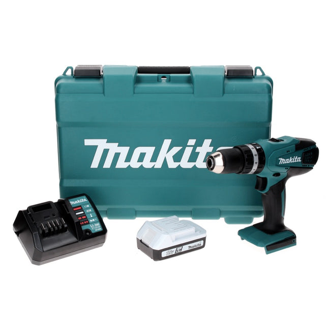 Makita HP 457 DW ( G-Serie ) Akku Schlagbohrschrauber 18 V 42 Nm + 1x Akku 1,5 Ah + Ladegerät + Koffer
