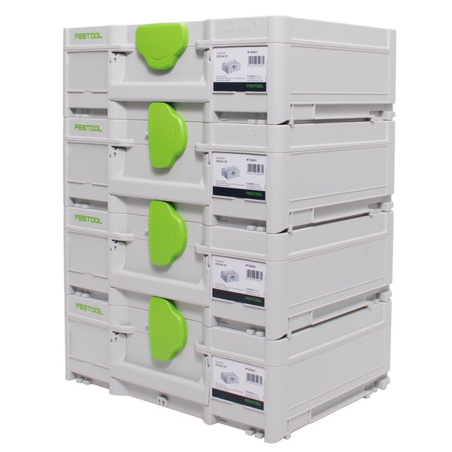 Festool Systainer Set 4x SYS3 M 137 ( 4x 204841 ) 10,4 Liter 396x296x137mm Werkzeugkoffer koppelbar - Toolbrothers