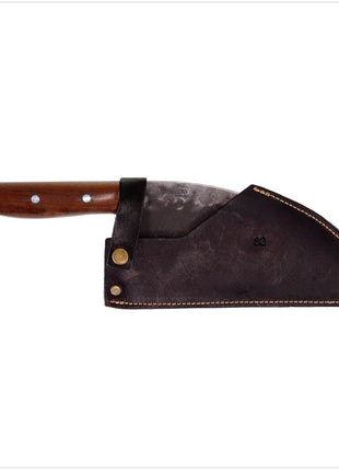 Serra Grande "Cutelo Carbono" cuchillo de cocina tradicional brasileño cuchillo de chef forjado a mano hoja de 8" + vaina de cuchillo de cuero genuino