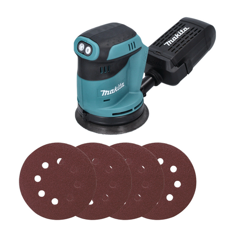 Makita DBO 180 Z Akku Exzenterschleifer 18 V 125 mm + 200x Schleifpapier - ohne Akku, ohne Ladegerät