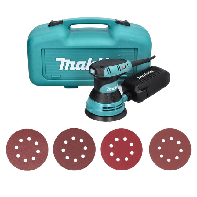 Makita BO 5031 K Exzenterschleifer 300 W  + Koffer + Schleifpapier Klett ( 200 Stück )