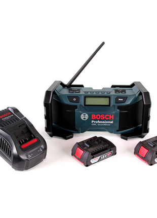 Radio de obra Bosch GML SoundBoxx 14,4-18V + 2x baterías 2,0Ah + cargador