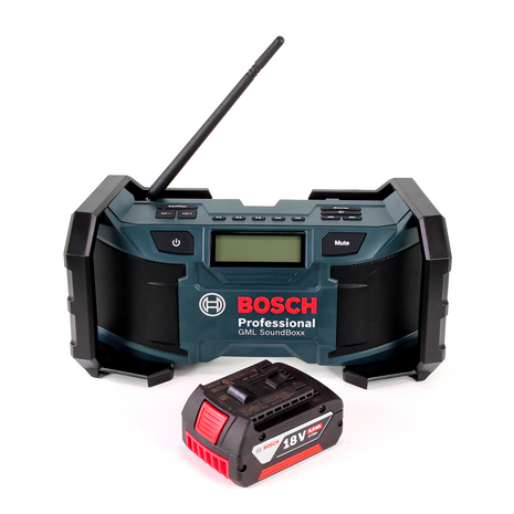 Radio de obra Bosch GML SoundBoxx 14,4-18V + 1x batería 5,0Ah - sin cargador