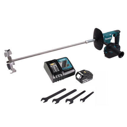 Makita DUT 130 RM1 mikser akumulatorowy 18V M14 bezszczotkowy + 1x akumulator 4.0Ah + ładowarka