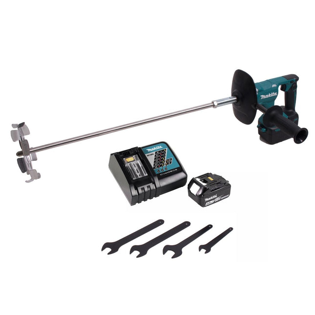 Makita DUT 130 RM1 mikser akumulatorowy 18V M14 bezszczotkowy + 1x akumulator 4.0Ah + ładowarka
