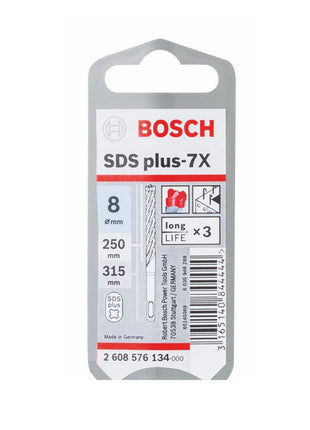 Taladro percutor Bosch SDS-plus 7X brocas 8x250x315mm carburo (2608576134) certificado PGM